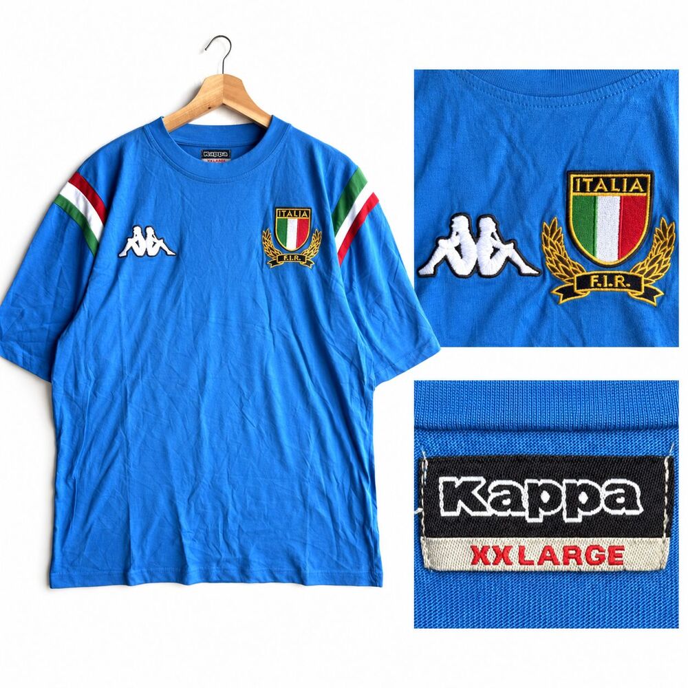 Kappa Italy 2000 2002 Home Men’s 2XL Blue Football Shirt Soccer Italia